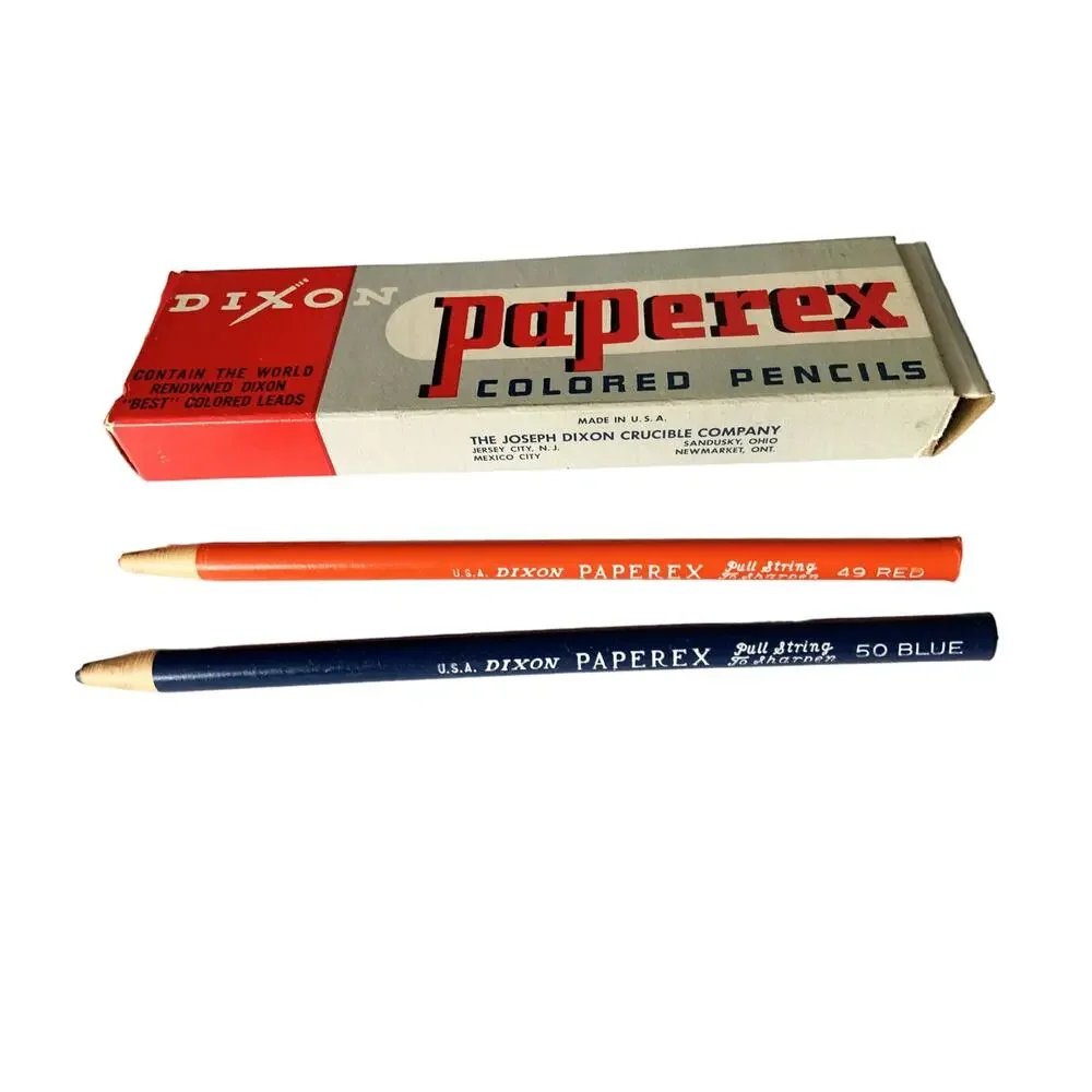 Paperex Colored Pencils 8 Red Pencils and 4 Blue String Sharpen